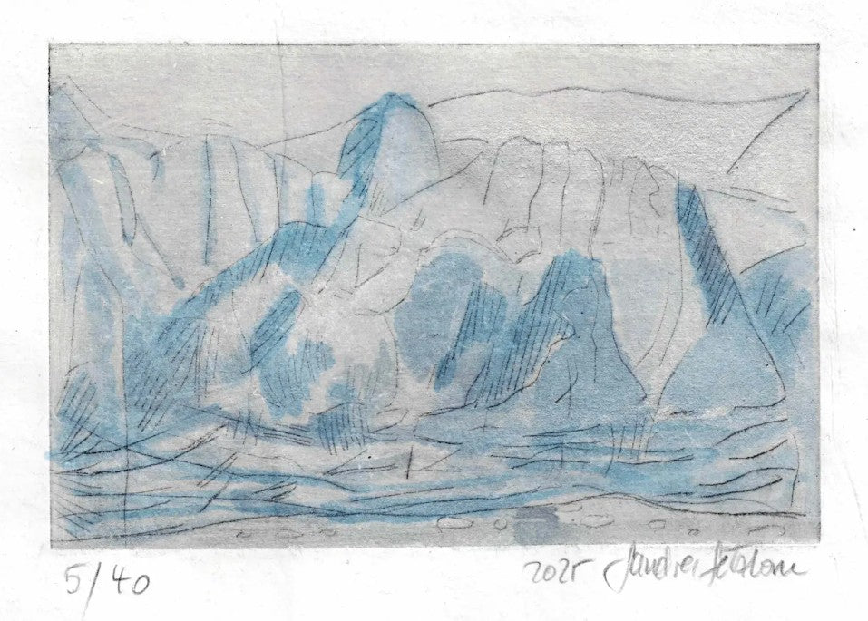 Svalbard Wildlife Etching Print Series - Glacier I