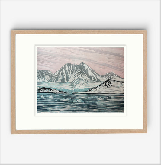 Smeerenburgbreen Woodprint